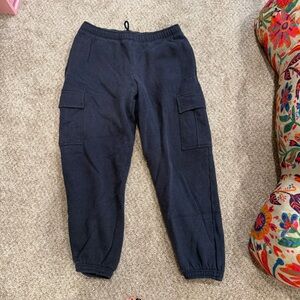 Aritzia Sweatfleece Mega Heather Admiral Cargo Jogger Pants
